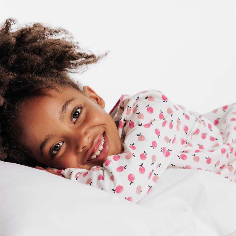 Pyjama 2 pièces en molleton léger rose fille