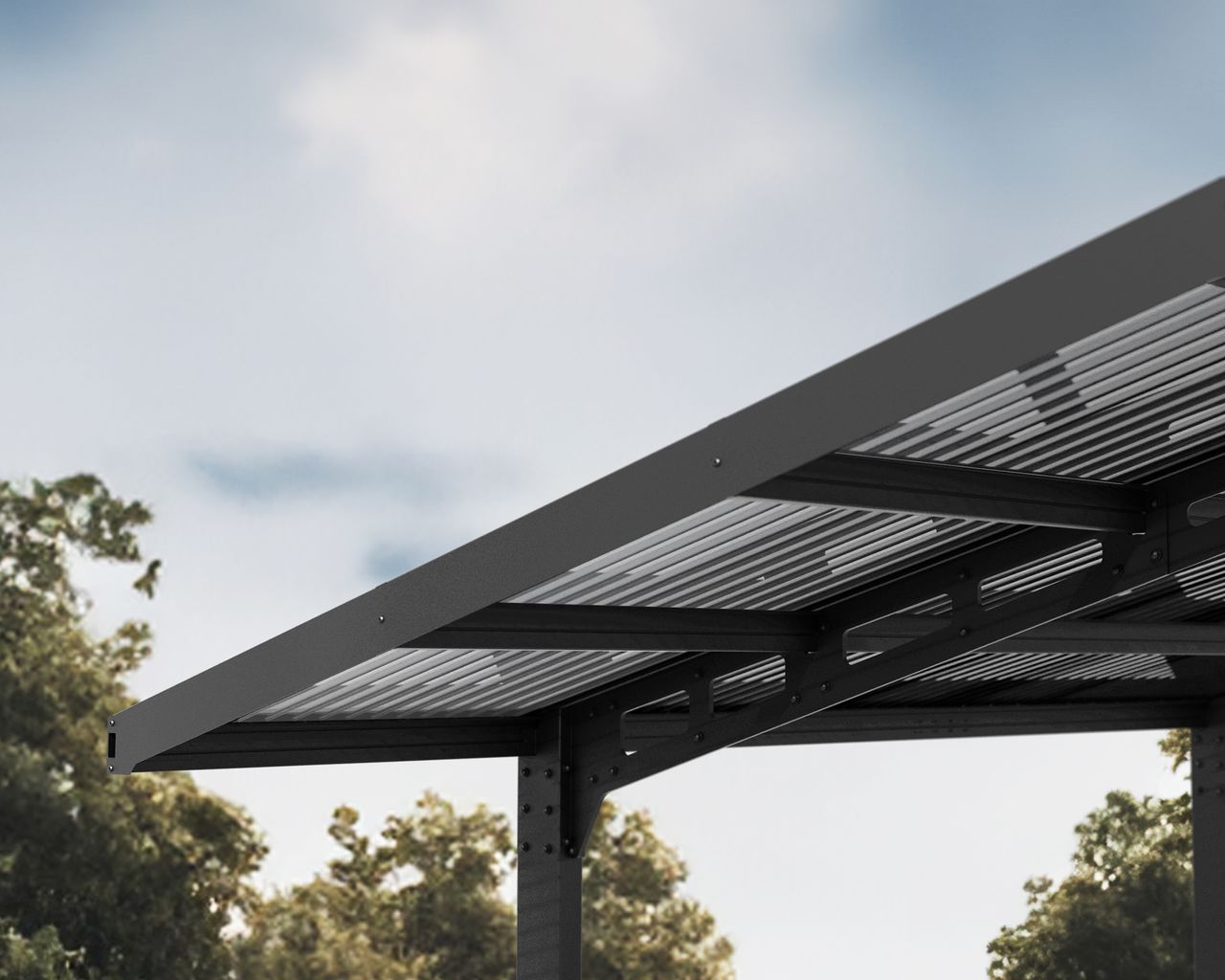 Canopia by Palram Einzelcarport Sydney Wave Schwarz