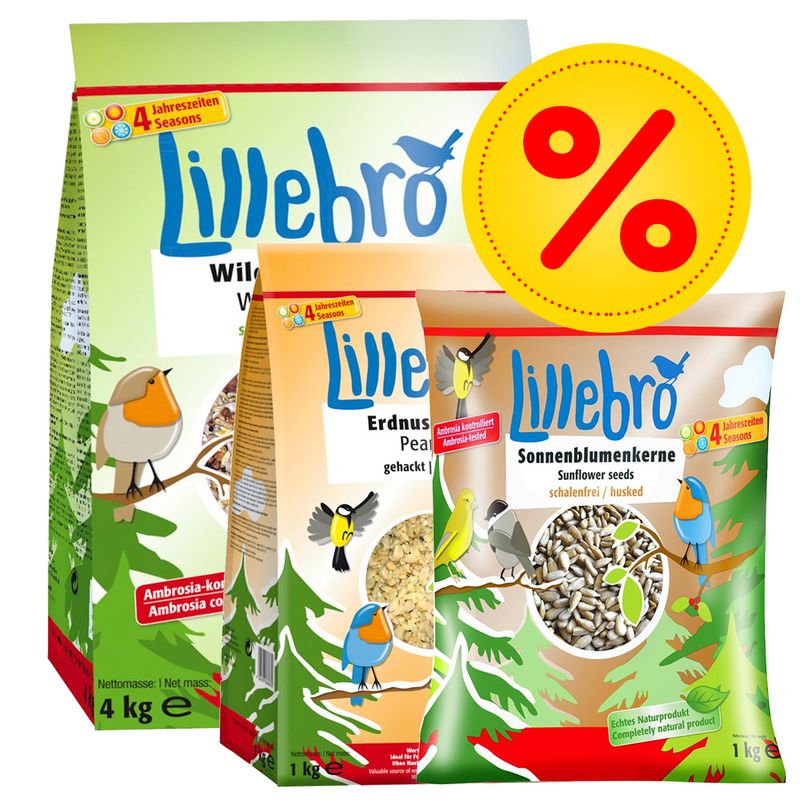Lillebro Schalenfrei-Mix: Wildvogelfutter + Erdnusskerne + Sonnenblumenkerne % bei bitiba.de