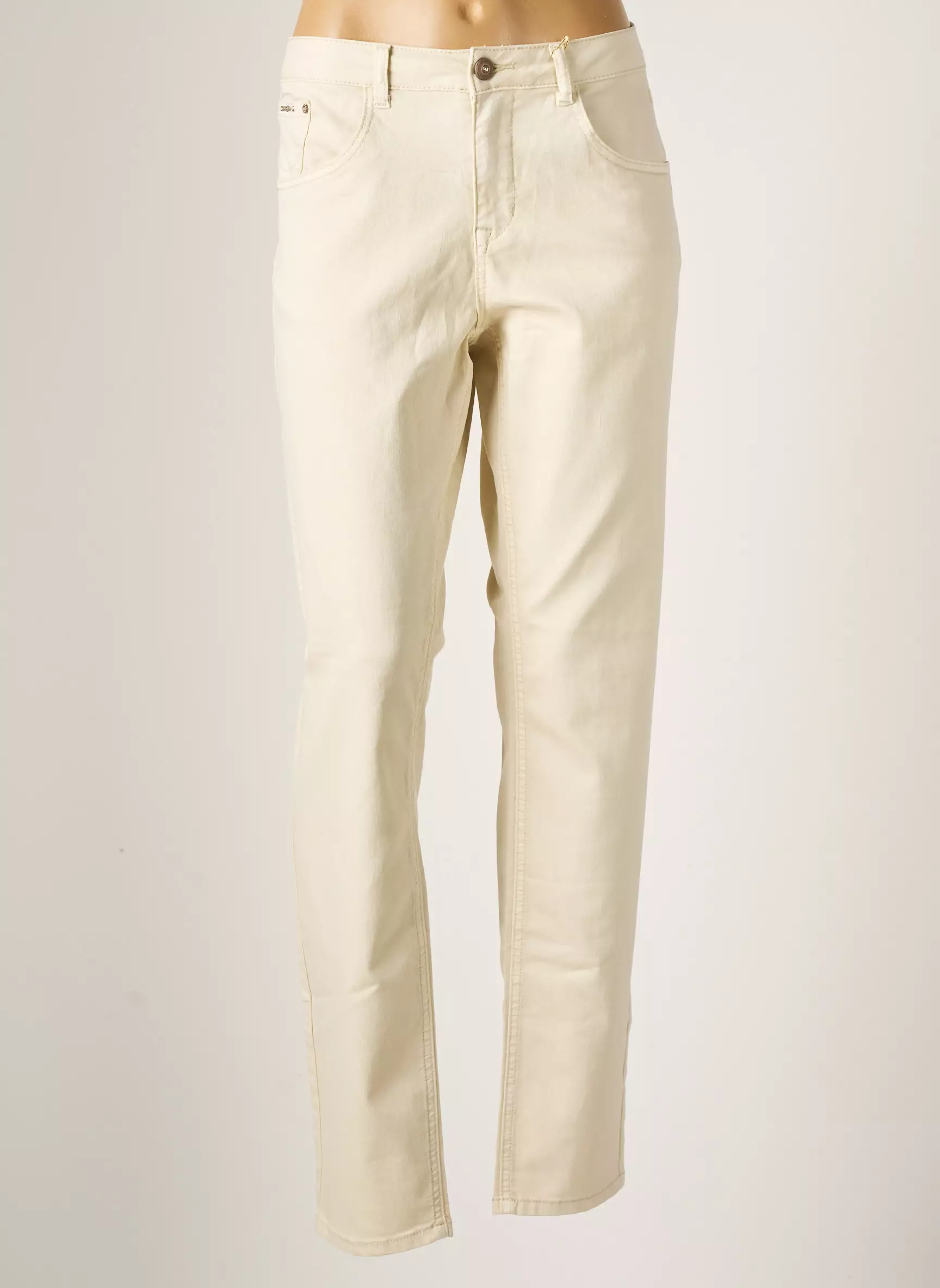 Cream Pantalons Slim Femme couleur beige