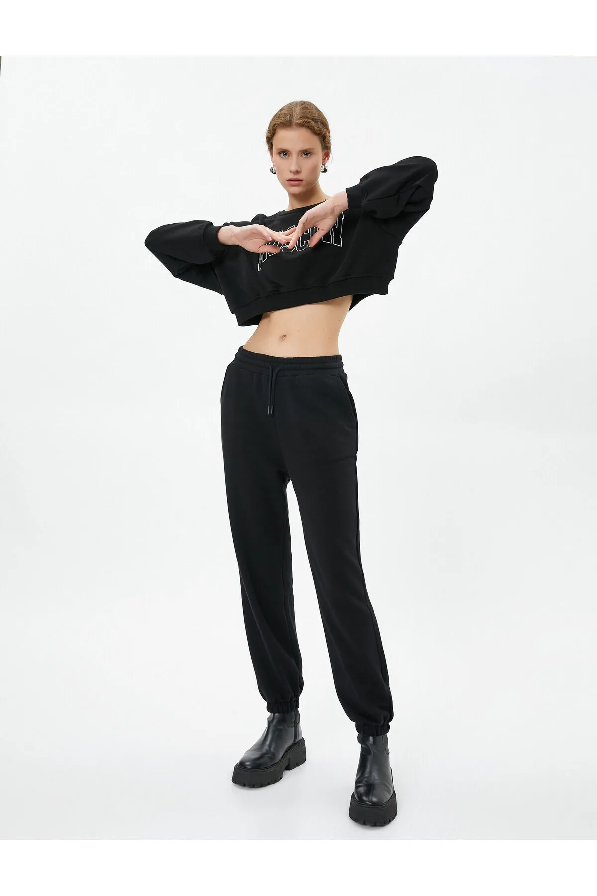 Koton  Schwarze Jogginghose für Damen