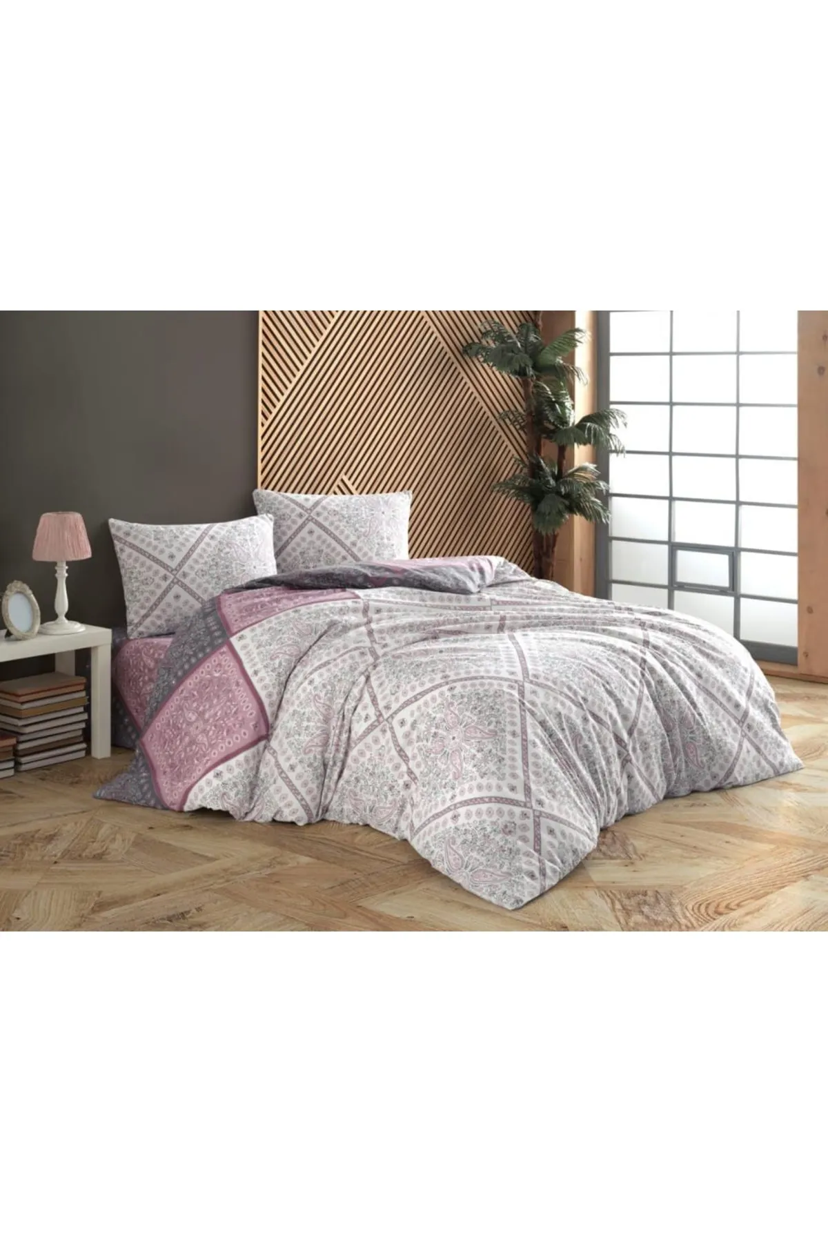 Çeyiz Diyarı  Rozina Doppelbett-Bettbezug-Set Flieder