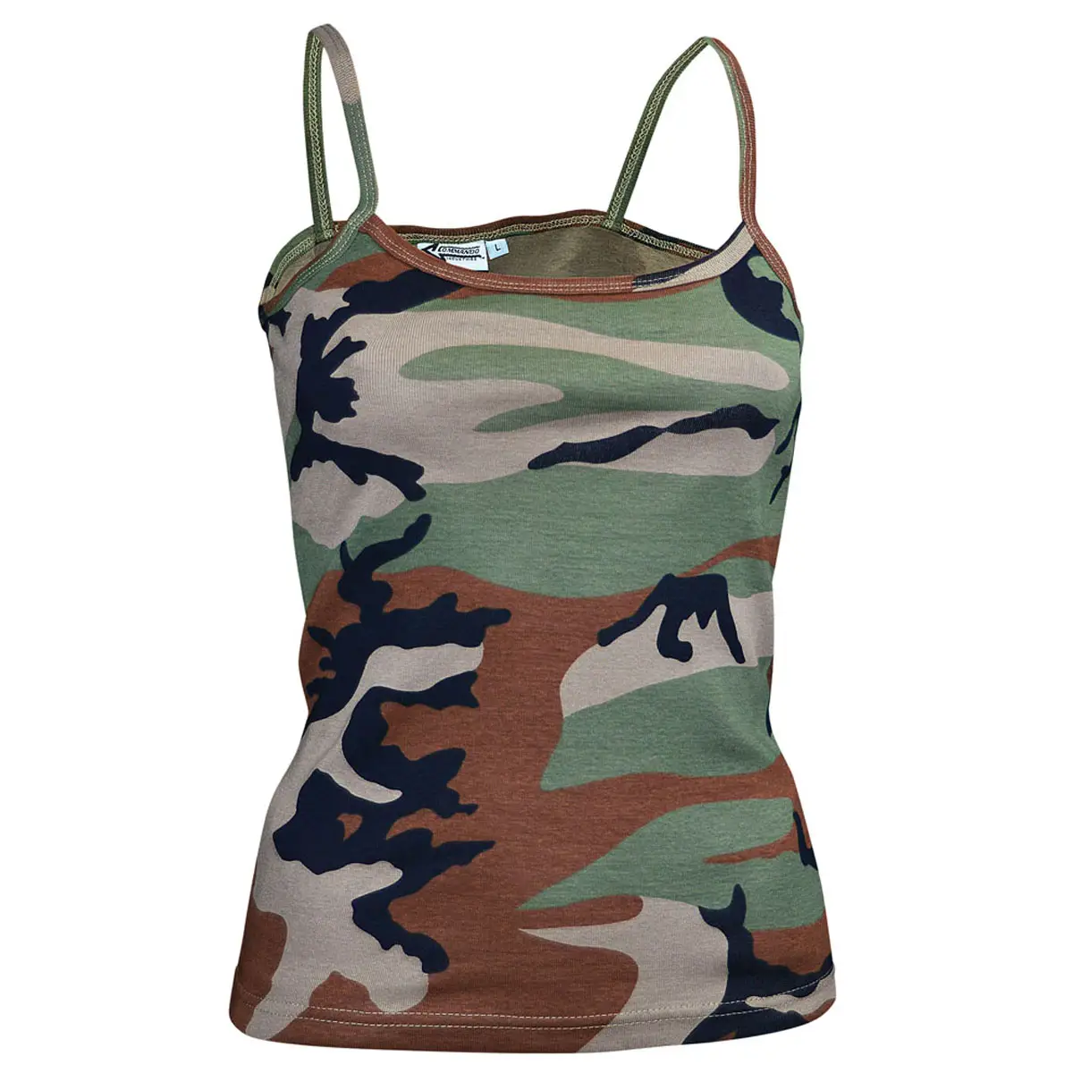 Ladies Spaghetti Top woodland