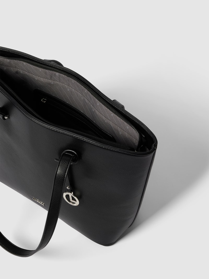 Shopper mit Label-Applikation Modell 'FILIPPA' in schwarz