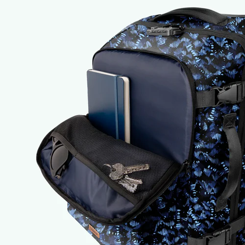 Small Askim blue 2-wheel soft suitcase