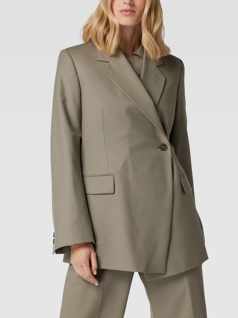 Blazer mit Reverskragen in olivgrün