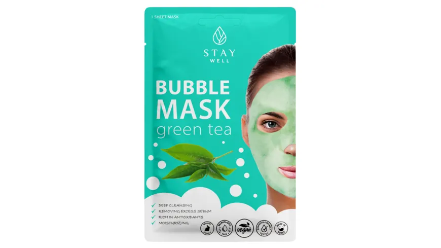 STAY Well Deep Cleansing Bubble Mask – GREEN TEA 20 g