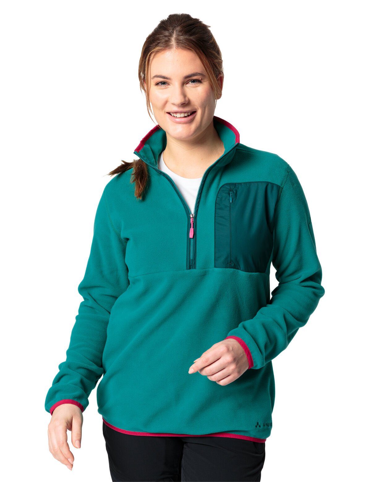 VAUDE Rundhalspullover Women's Rosemoor Fleece Halfzip (1-tlg) Green Shape