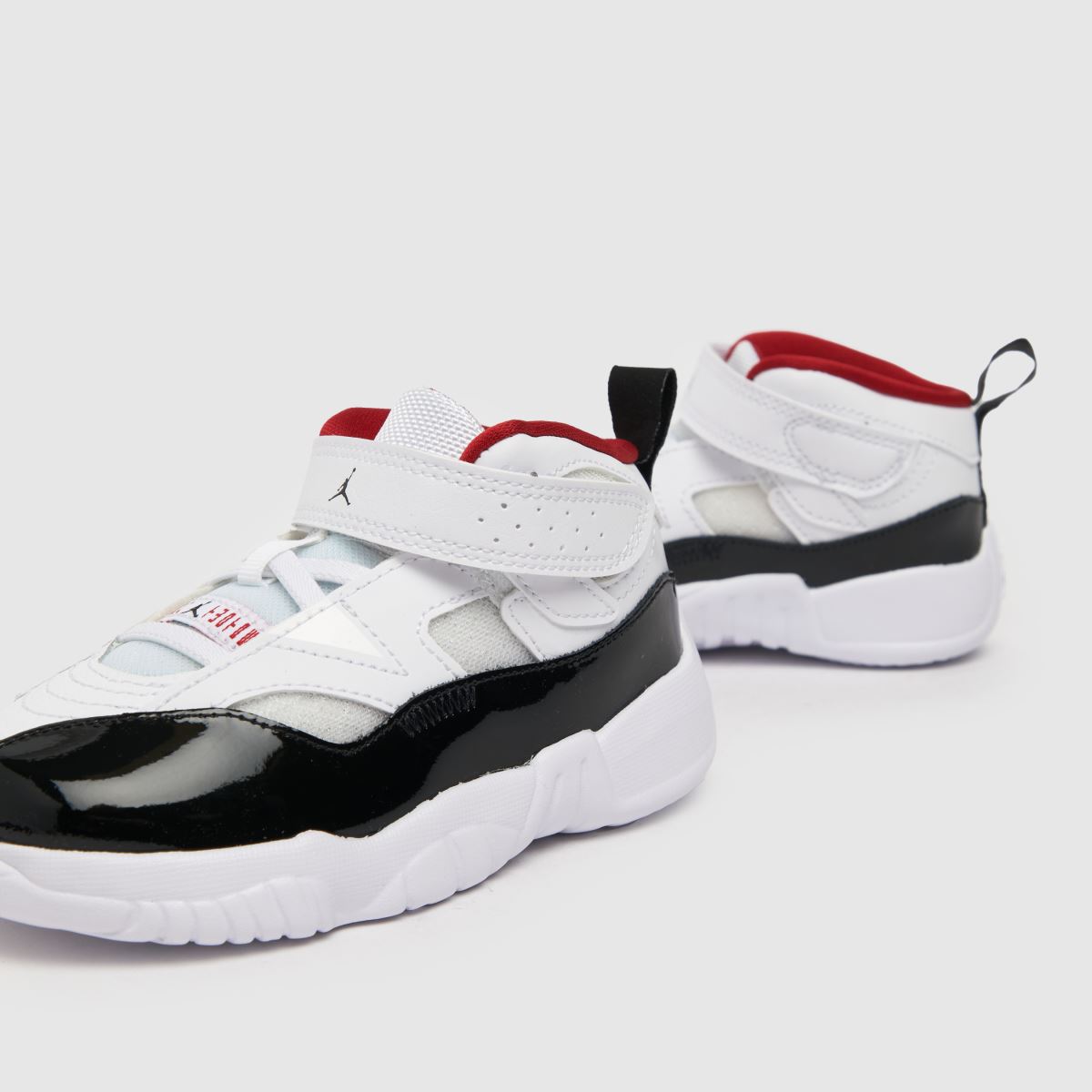 Nike Jordan vita & röda Jumpman tvåfärgade sneakers för småbarn