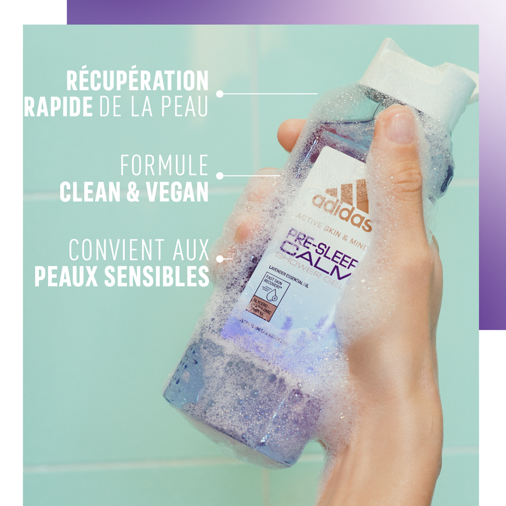 adidas Active Skin & Mind - Gel Douche - Pré-Sleep Calm Mixte 250 ML Gel Douche