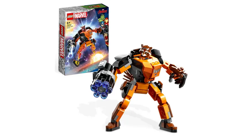 LEGO Marvel 76243 Rocket Mech, Action-Figur aus Guardians of the Galaxy