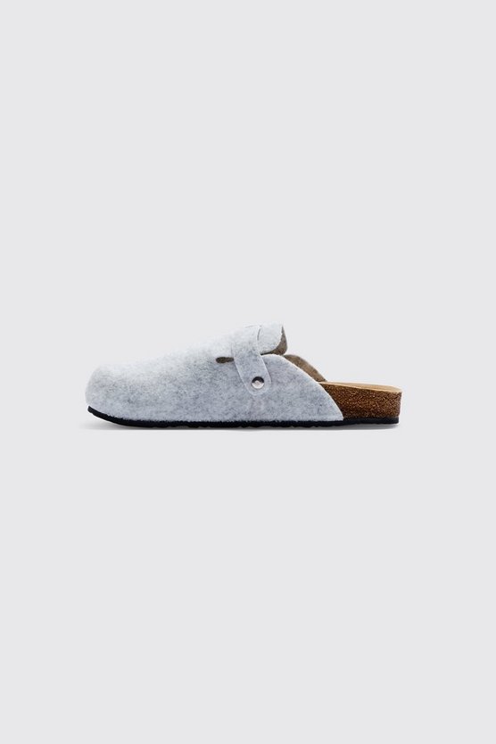 Cremefarbene Mule-Sandalen mit verstellbarer Schnalle