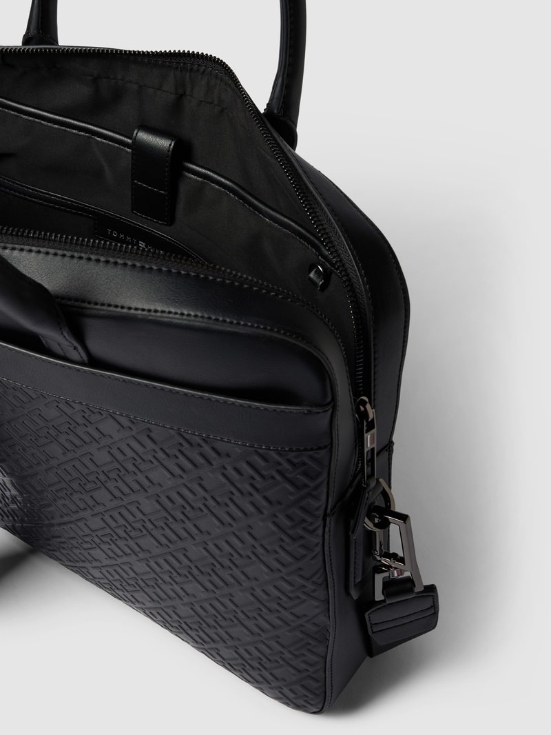 Laptoptasche mit Label-Detail in schwarz