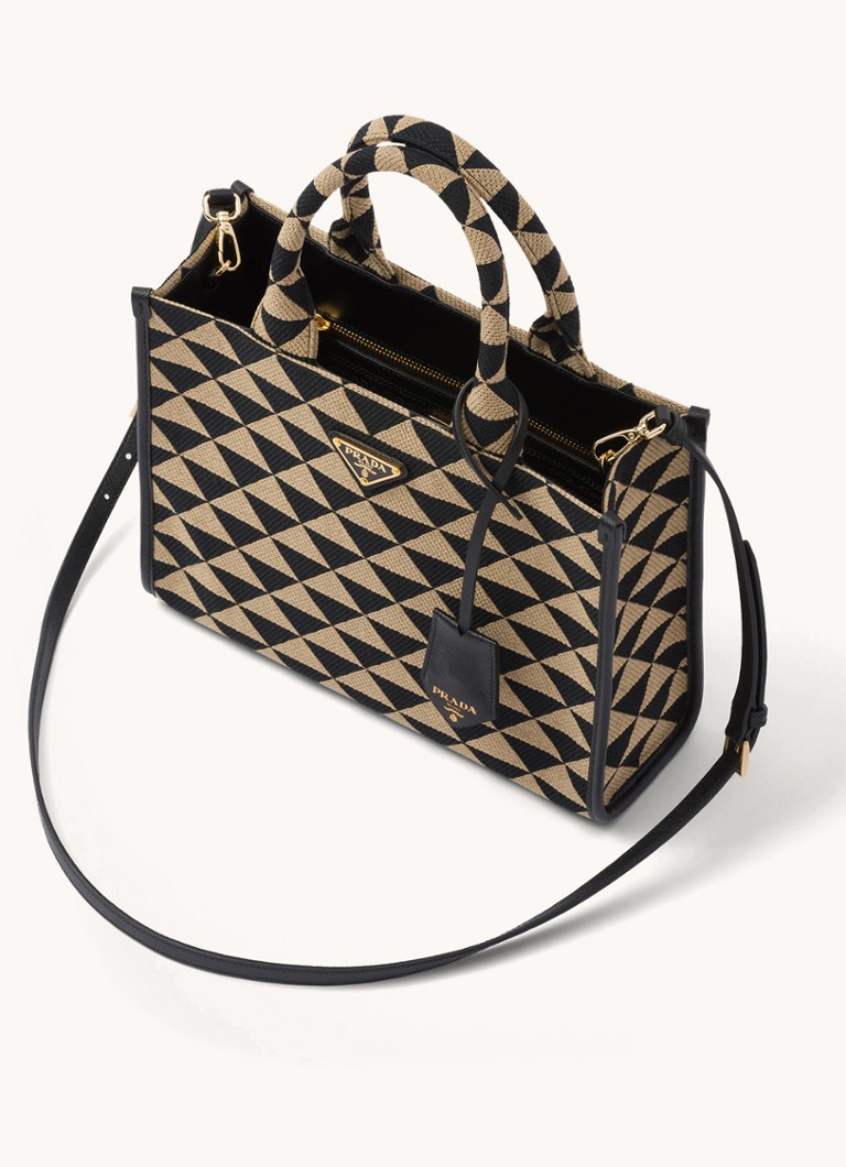 Geantă mică Prada Symbol cu detalii din piele