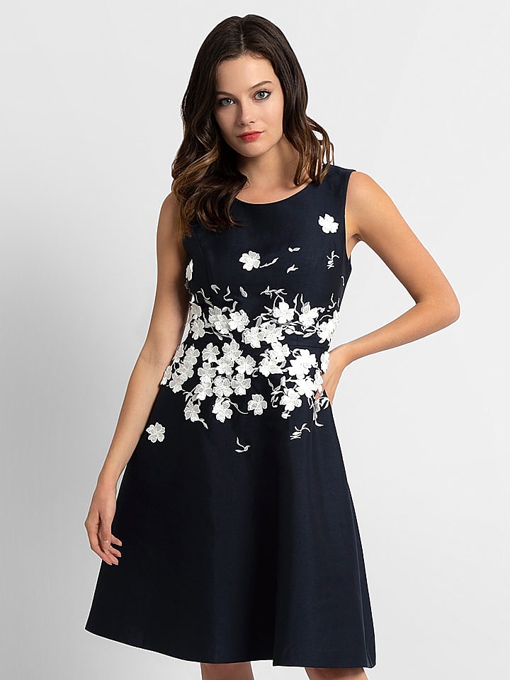 APART Kleid in Dunkelblau/ Weiß günstig kaufen 42