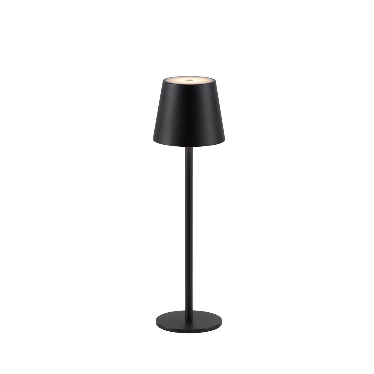 JUST LIGHT LED Tischleuchte, 1xLED-Board/3W/3000K, Akkuleuchte, IP54, Ladekabel, Schwarz