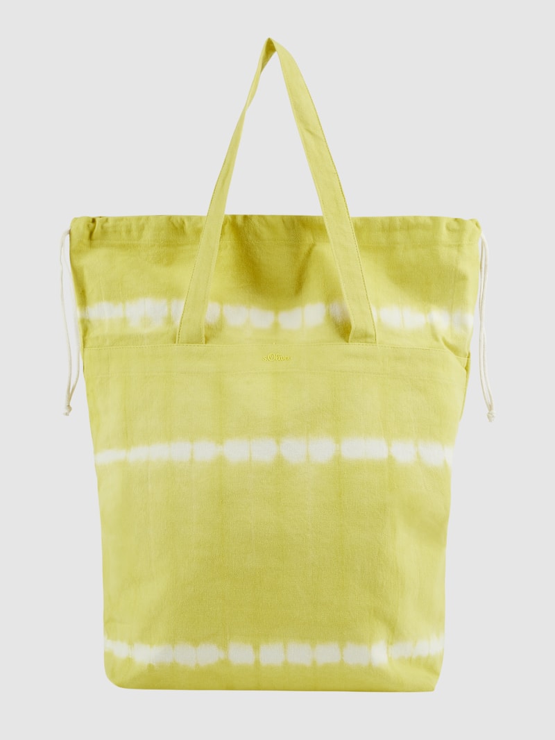 Shopper im Batik-Look in gelb