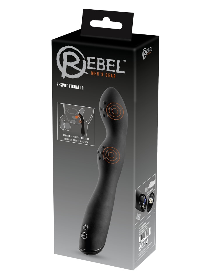 Rebel Analvibrator P-Spot Vibrator in schwarz günstig kaufen 23,5