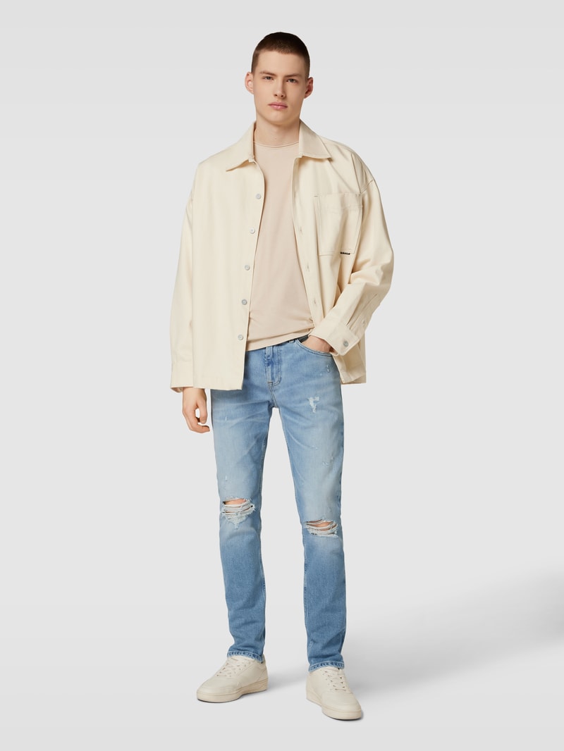 Slim Fit Jeans im Used-Look Modell 'AUSTIN' in jeans