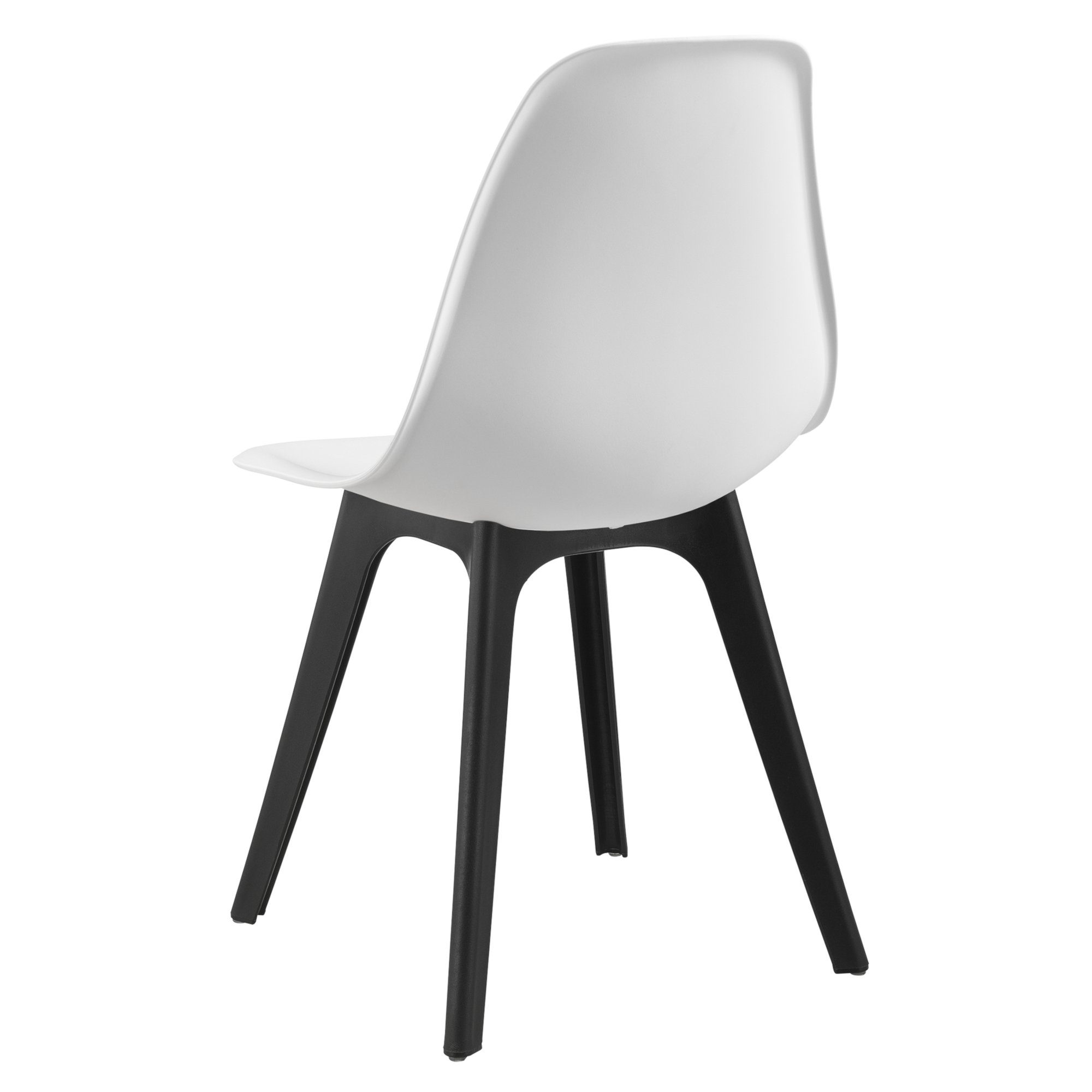 en.casa Essgruppe, (Set, 5-tlg., Esstisch mit 4 Stühlen), Horten Esstisch mit 4 Stühlen Weiß / Schwarz