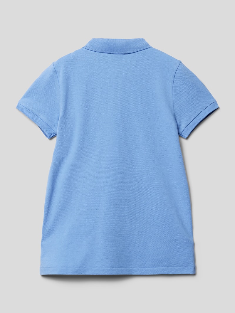Poloshirt mit Label-Stitching in bleu