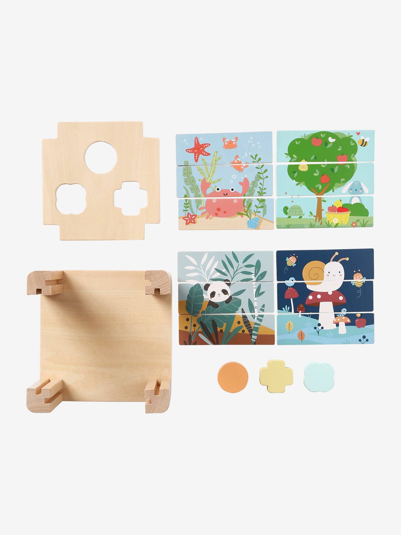 Vertbaudet Baby Activity-Würfel Holz FSC - grün