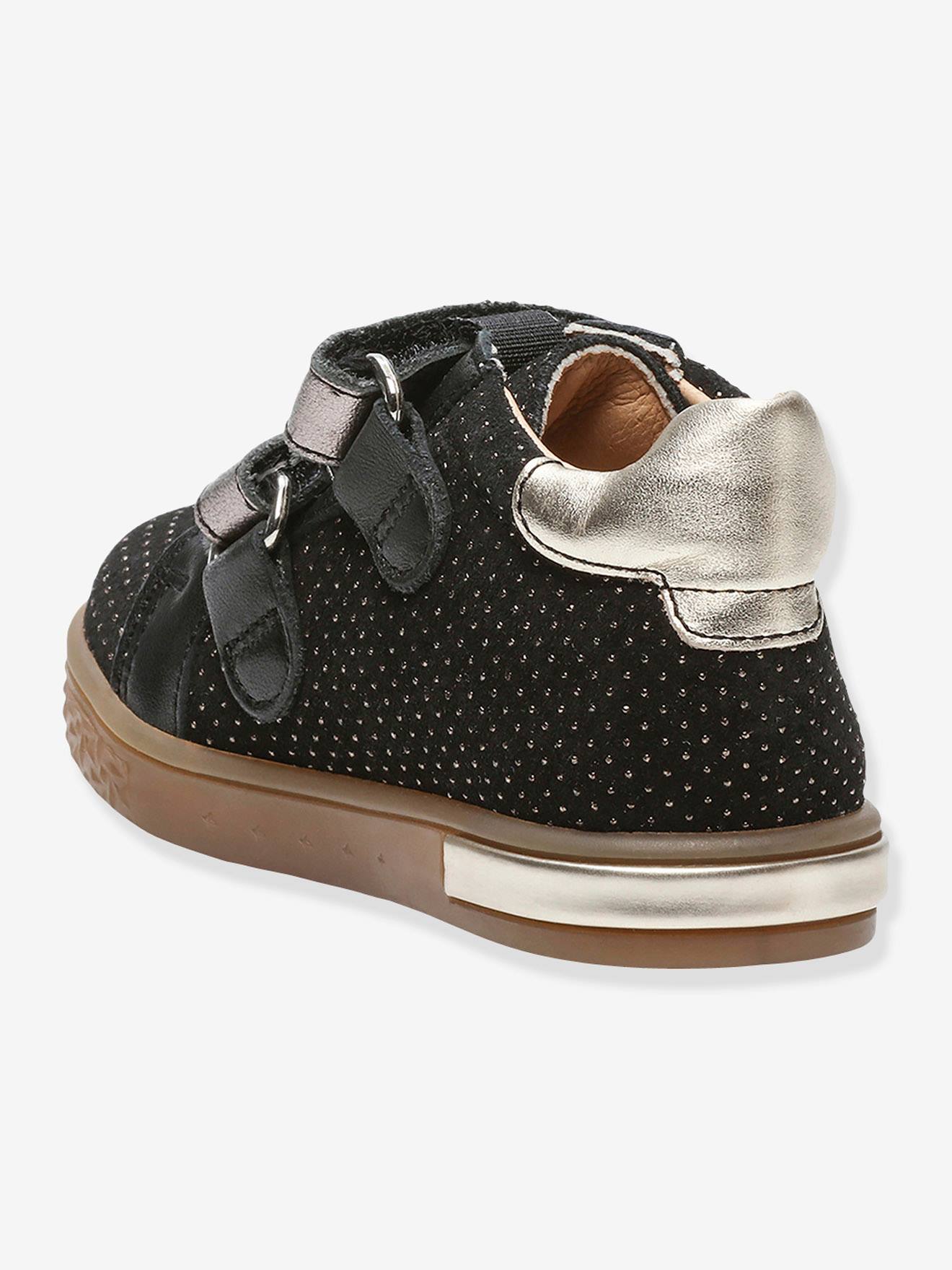 Bottillons sneakers cuir bébé fille Azaliss Babybotte® noir