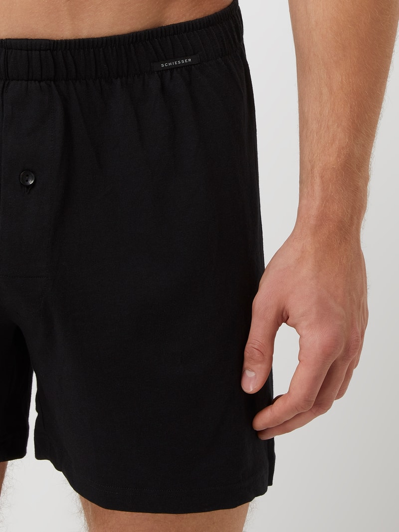 Boxershorts aus Baumwolle im 2er-Pack in schwarz