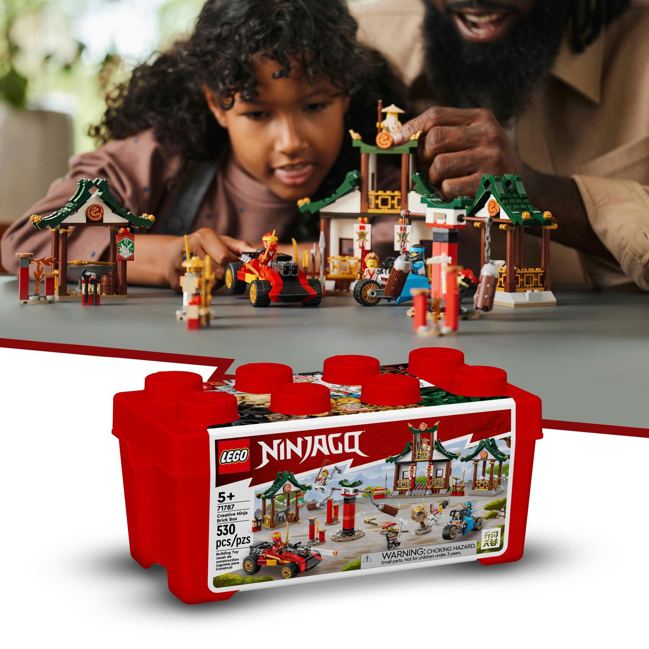 LEGO® Konstruktionsspielsteine Kreative Ninja Steinebox (71787), LEGO® NINJAGO, (530 St), Made in Europe