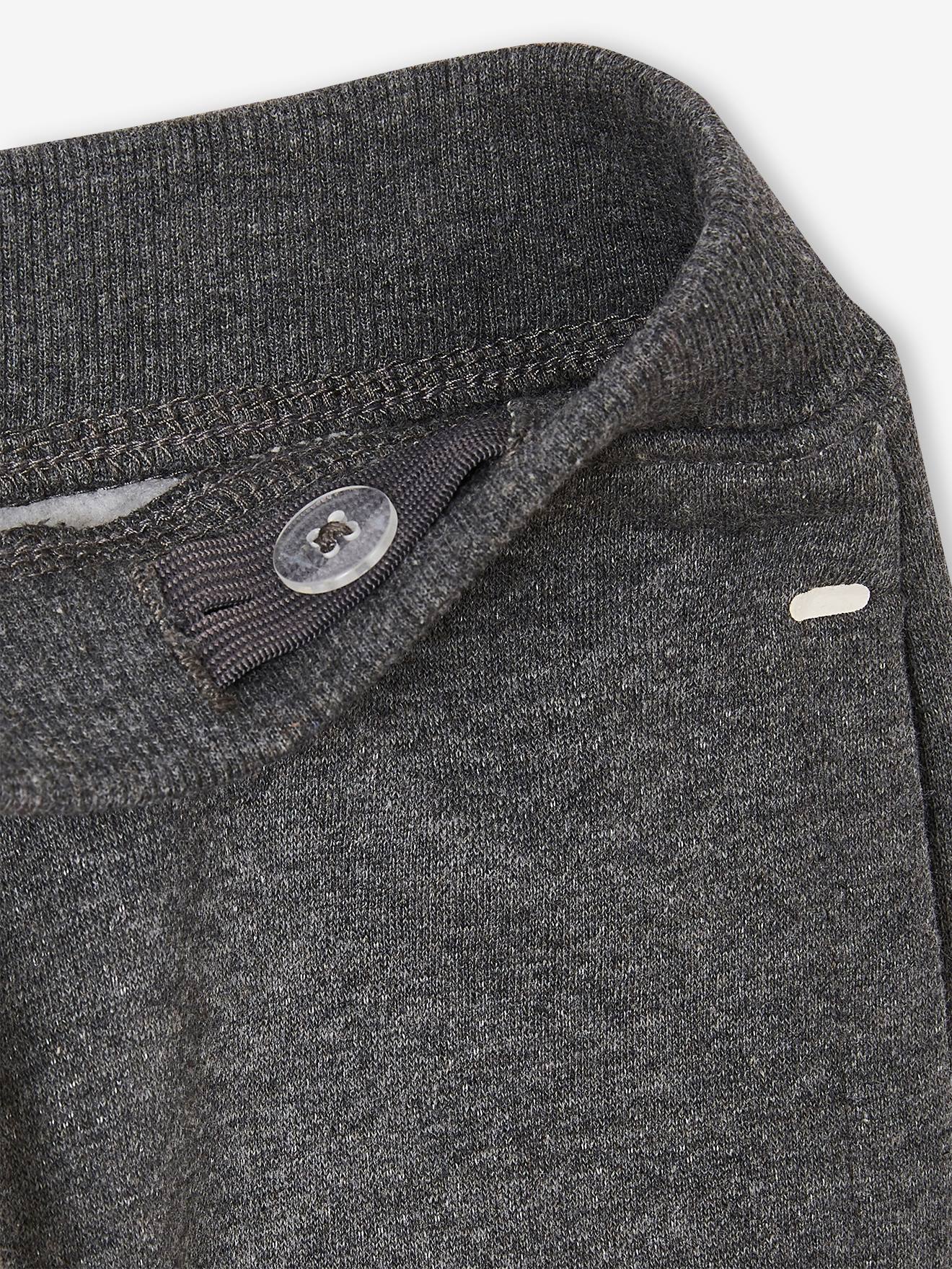 Pantalon de sport en molleton garçon gris anthracite chine