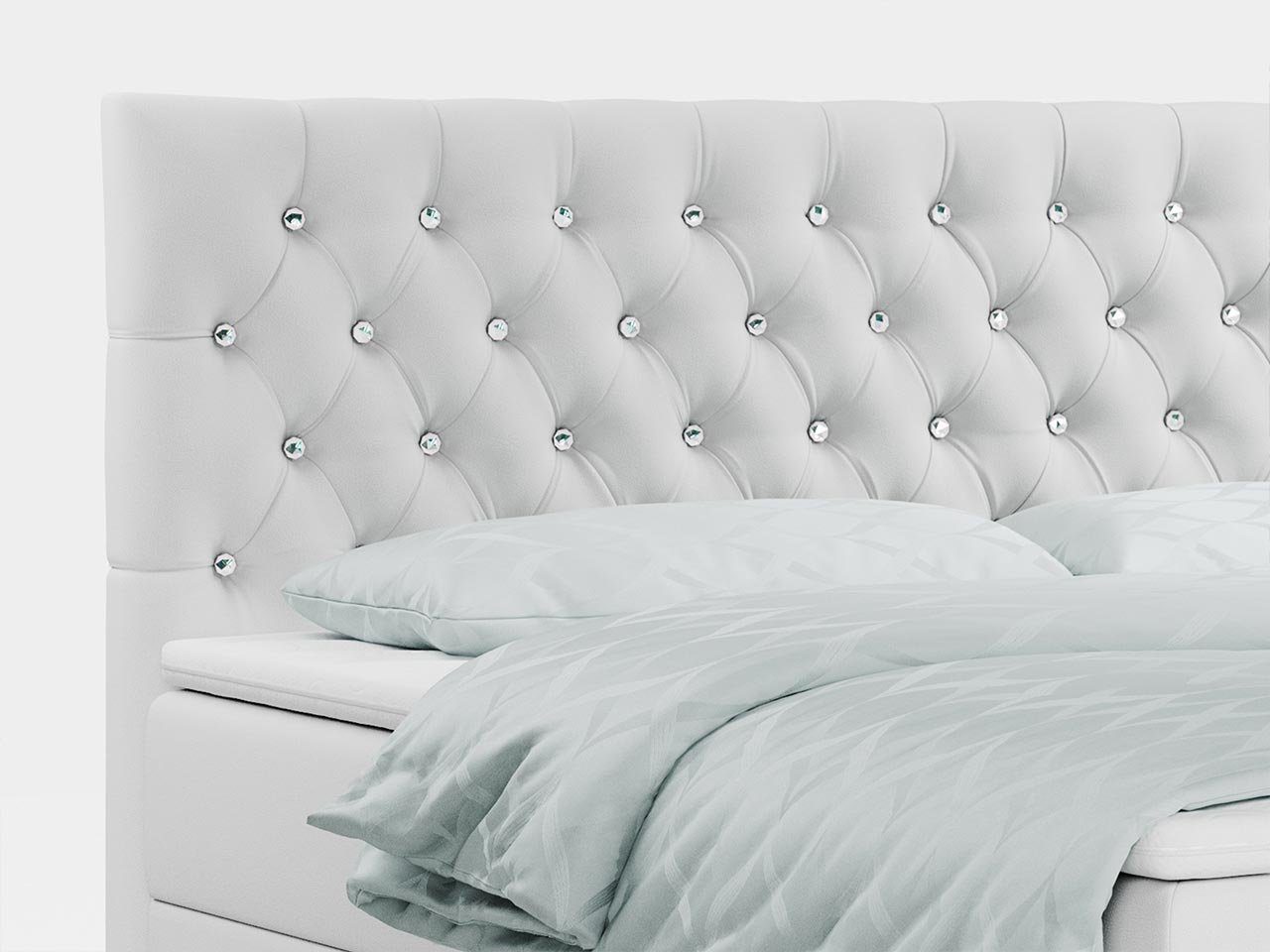 MKS MÖBEL Boxspringbett DEGAS, Modern Doppelbett mit Multipocket-Matratze