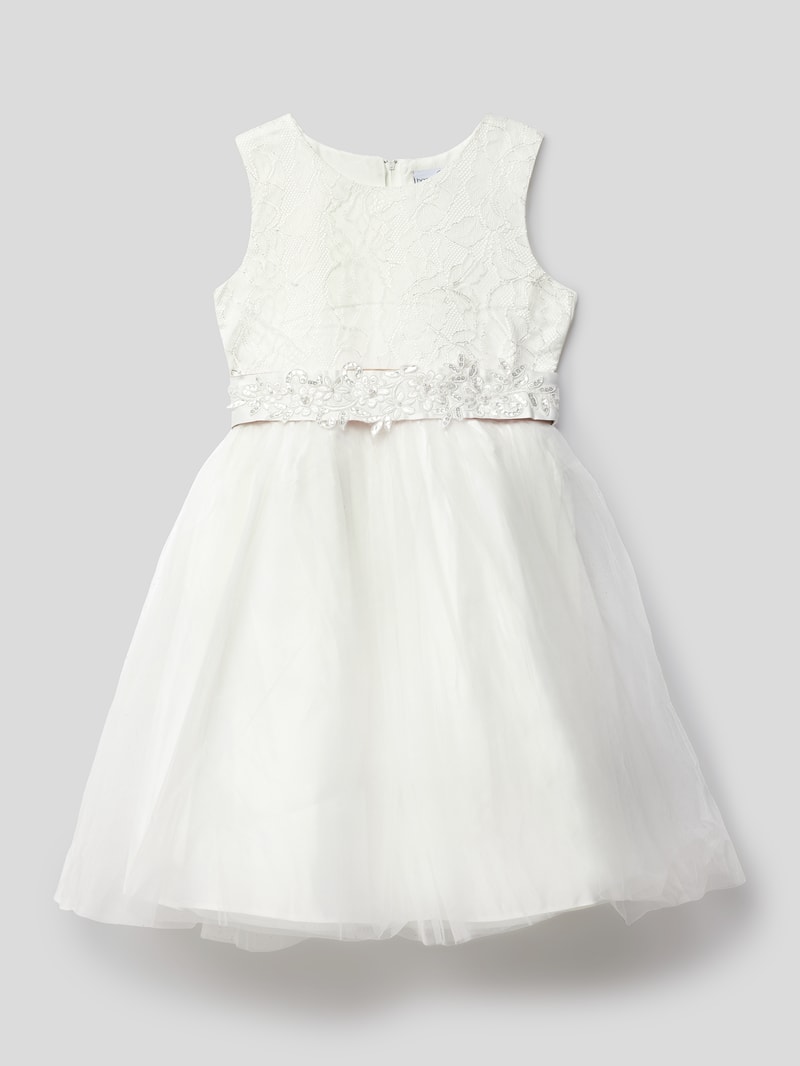 Kommunionskleid mit Paillettenbesatz in offwhite