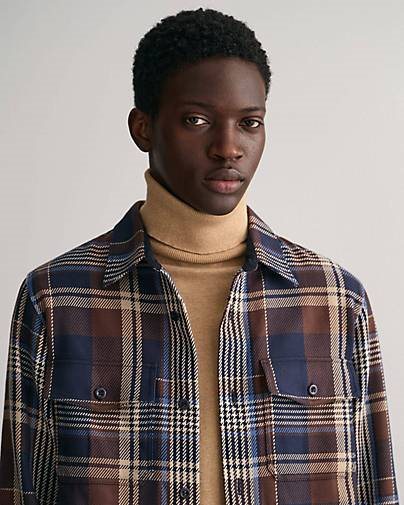GANT Herren Hemdjacke HEAVY TWILL CHECK OVERSHIRT