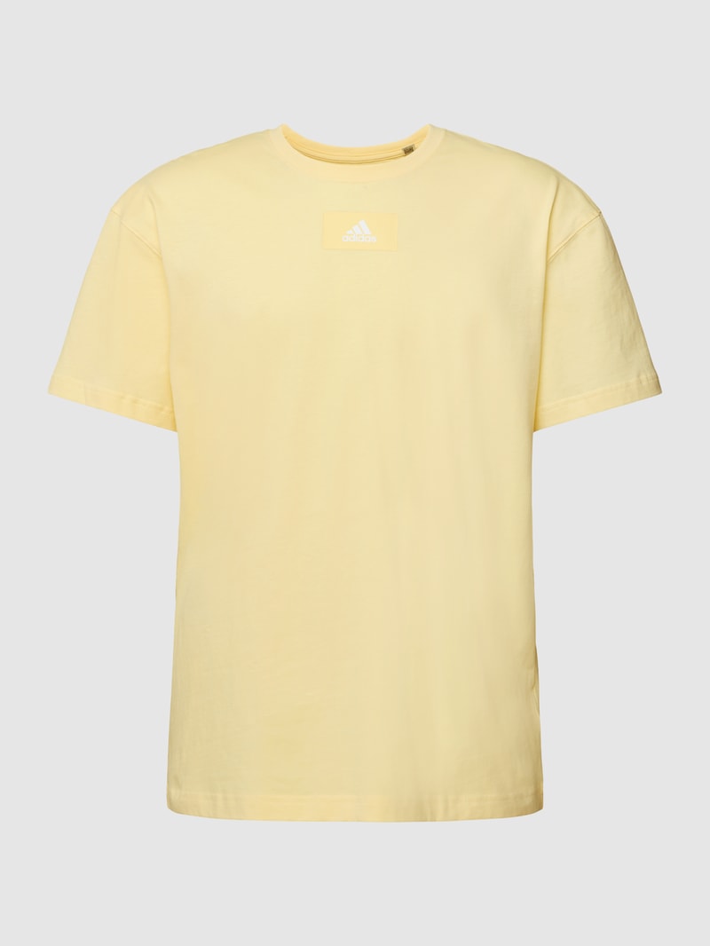T-Shirt mit Logo-Print in gelb