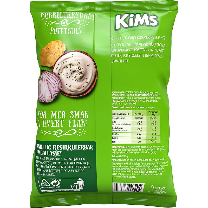 Kims Kims 200 g Sour cream & onion