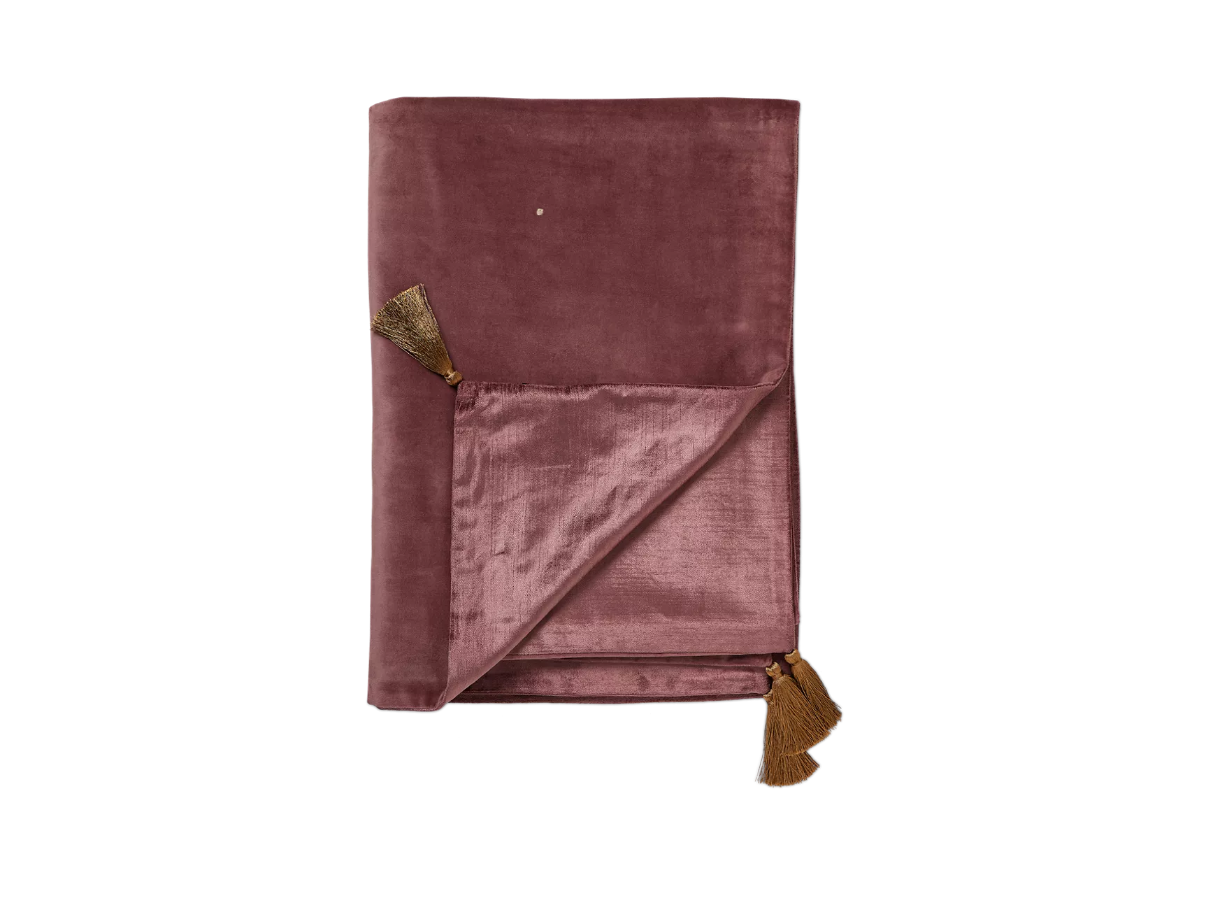 Plaid en velours de coton Vellore 180x140cm Rose vintage