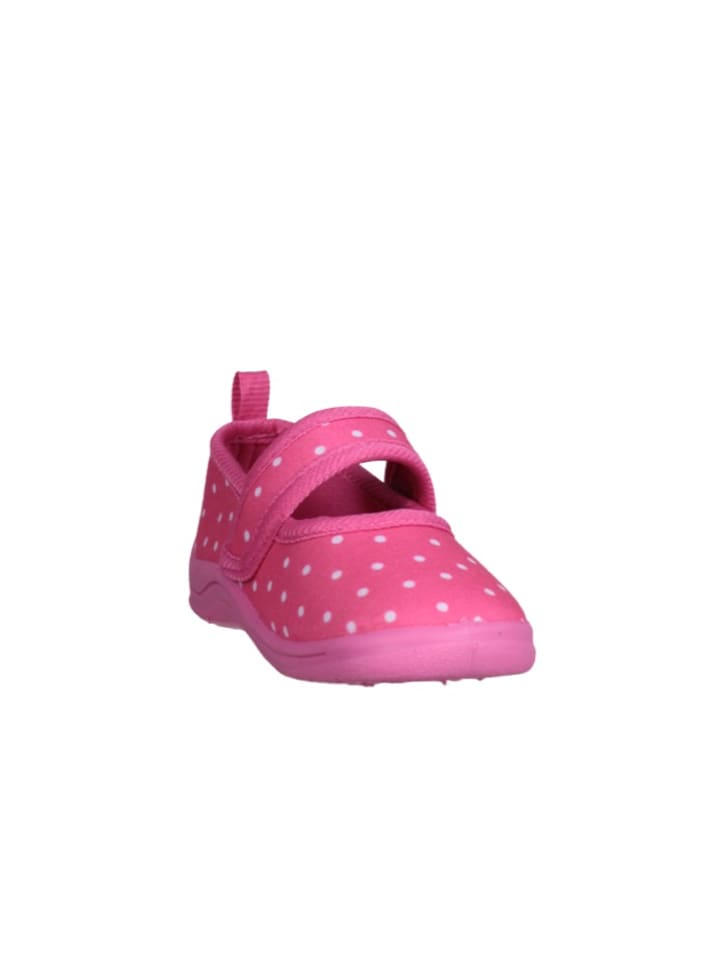 Playshoes Hausschuh Punkte in Pink günstig kaufen