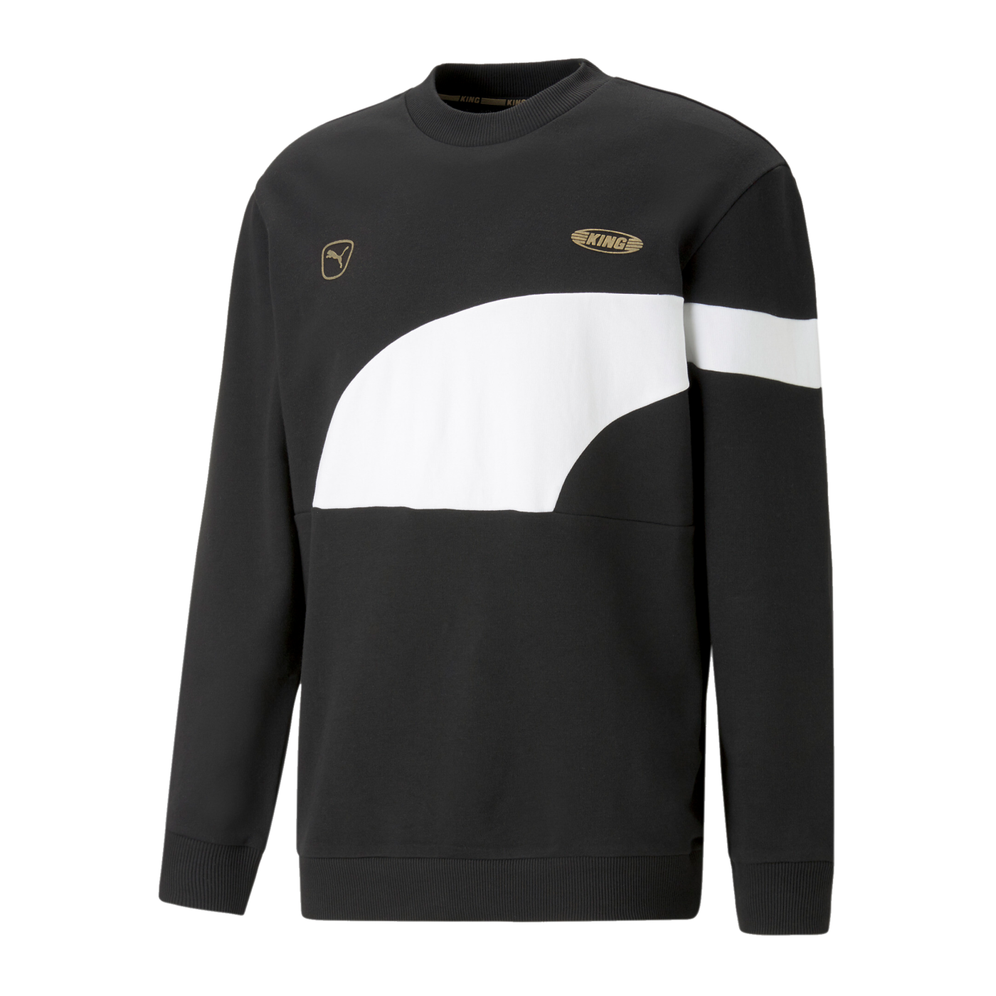 PUMA KING Top Crew Sweatshirt Schwarz Weiss F04