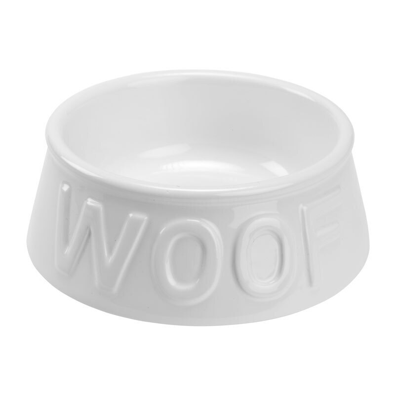 AniOne Futternäpfe AniOne Keramiknapf Woof weiß
