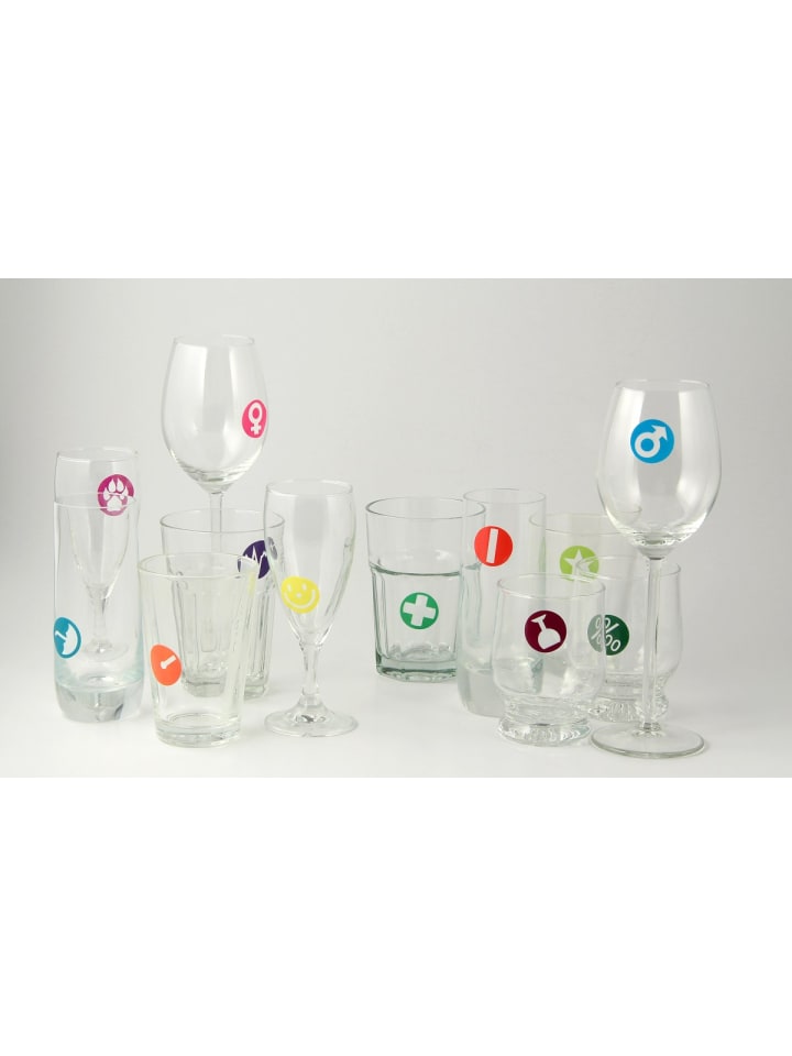 Fackelmann 12 Glasmarker, 22,6x0,5x11,6 cm günstig kaufen onesize
