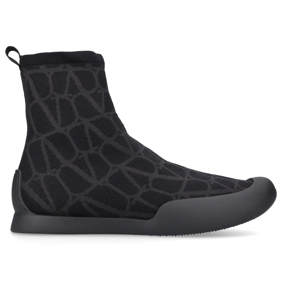Valentino Garavani - Sneaker high CITYSHORE Baumwolle Stretch - schwarz