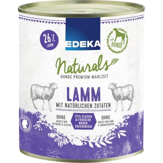EDEKA Naturals für Hunde Lamm 800G