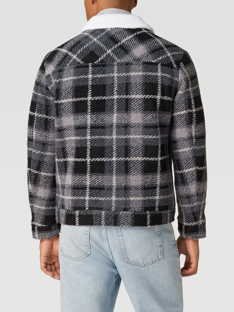 Hemdjacke mit Karomuster in anthrazit