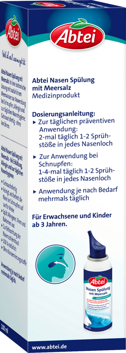 Nasenspülung mit Meersalz, 100 ml