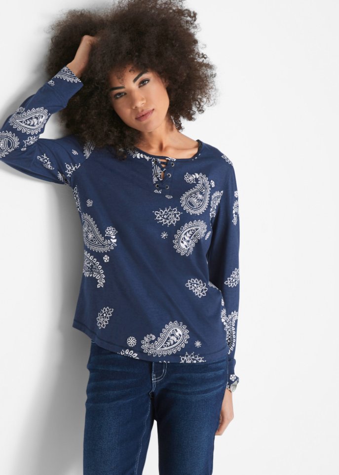 Shirt bedruckt, Langarm