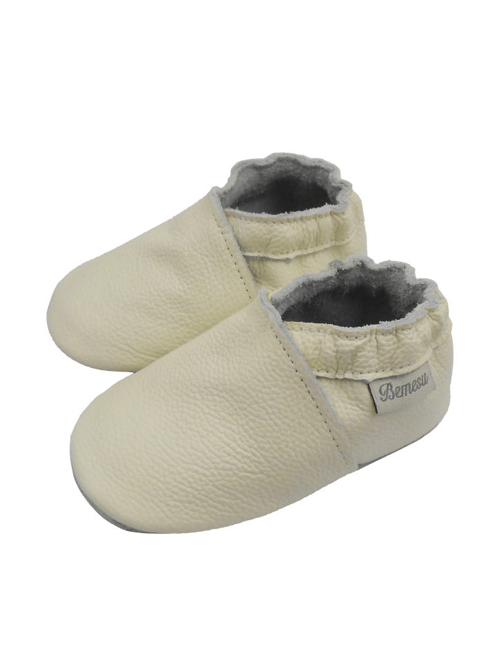 Yalion Leder-Krabbelschuhe in Beige günstig kaufen