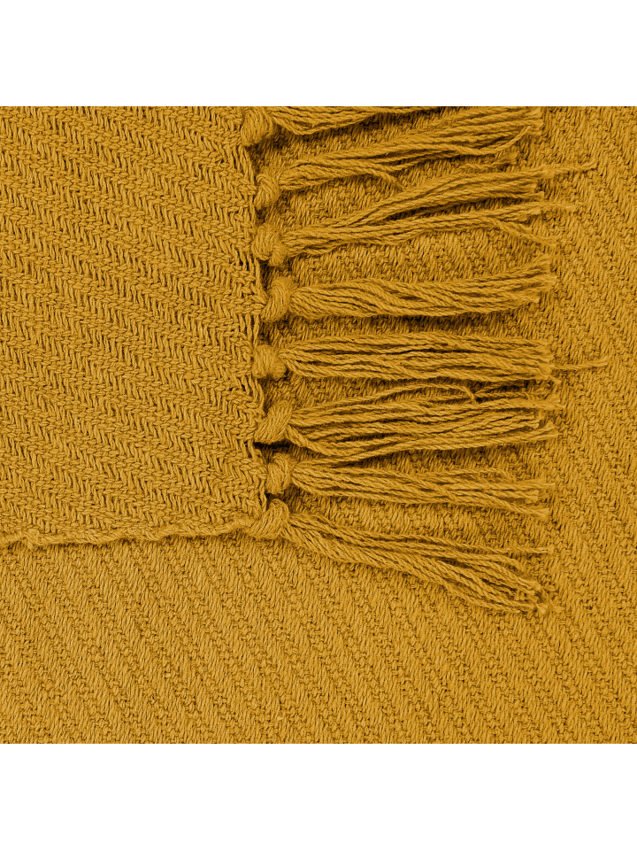 Beliani Kuscheldecke YARSA in Gelb - (W) 125 x (H) 0.5 x (L) 150 cm günstig kaufen onesize