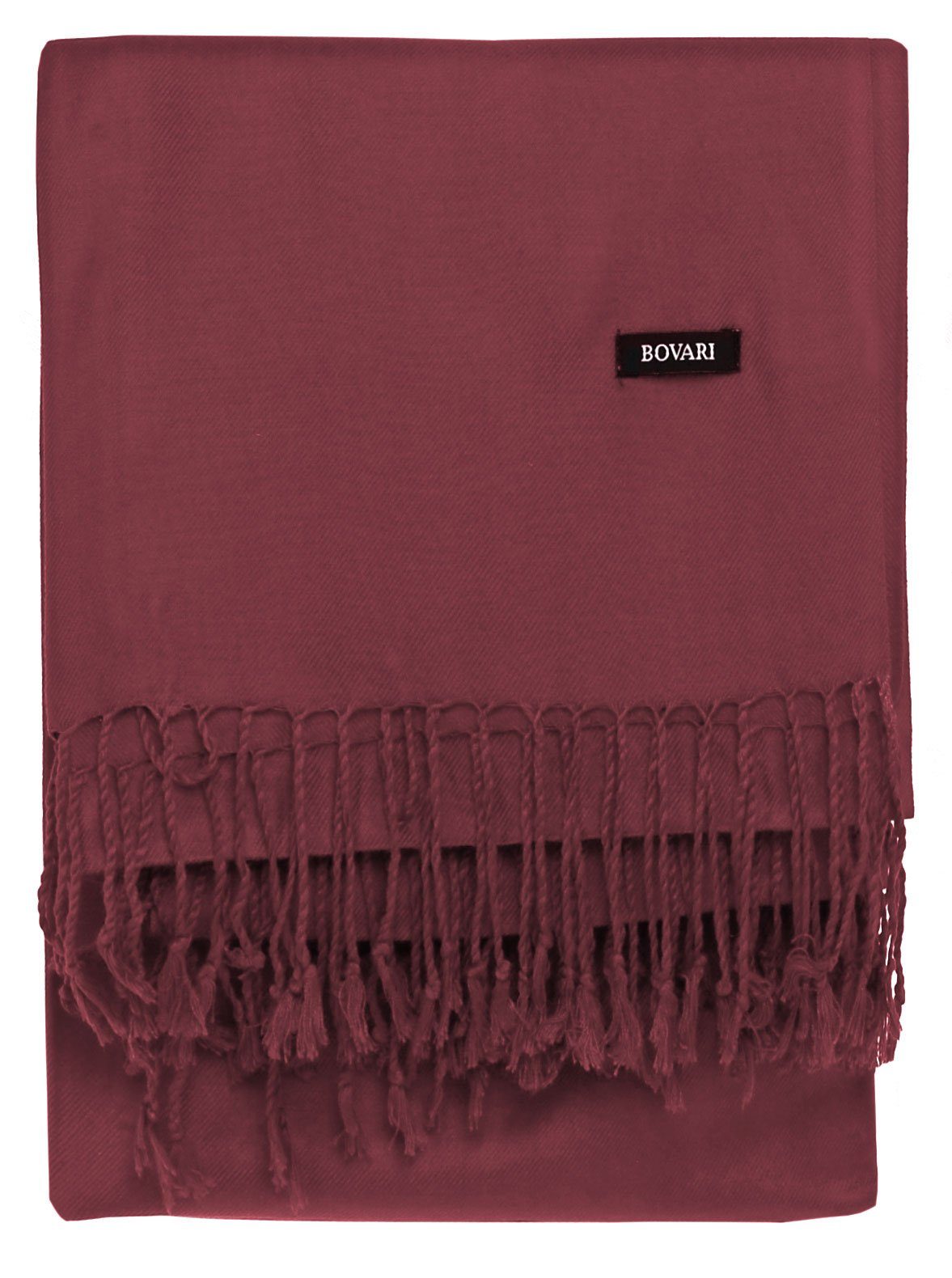 Bovari Schal Pashmina aus 100% Premium Viskose - weich wie Kaschmir -, glänzend wie Seide - 200x70 cm XL Damen-Schal