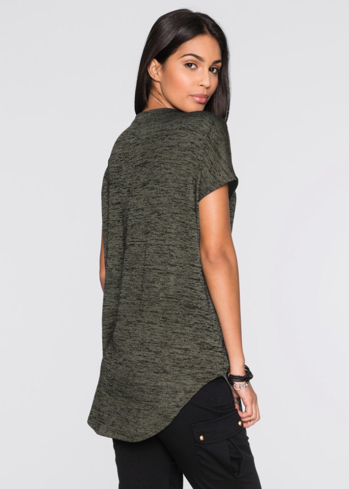 Oversize-Shirt mit Reißverschluss