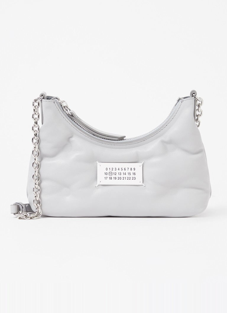 Maison Margiela Glam Slam teļādas plecu soma ar regulējamu plecu siksnu